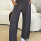 Double Take Full Size Smocked Wide Waistband Wide Leg Pants