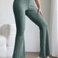 Basic Bae Full Size Ribbed High Waist Flare Pants