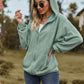 Cable-Knit Long Sleeve Hooded Jacket