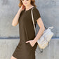 Basic Bae Full Size Round Neck Short Sleeve Dress with Pockets