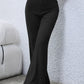 Basic Bae Full Size Ribbed High Waist Flare Pants