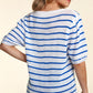 Haptics Letter Embroidery Striped Knit Top