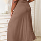 Double Take Full Size Soft Rayon Drawstring Waist Maxi Skirt