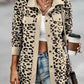 Full Size Leopard Buttoned Jacket