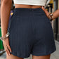 Perfee Tied Textured High Waist Shorts