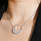 1.8 Carat Moissanite Crescent Moon Shape Pendant Necklace