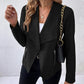 Collared Neck Long Sleeve Jacket