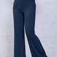 Basic Bae Full Size Ribbed High Waist Flare Pants