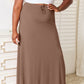 Double Take Full Size Soft Rayon Drawstring Waist Maxi Skirt