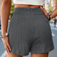 Perfee Tied Textured High Waist Shorts