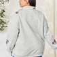 Full Size Sequin Football Half Zip Long Sleeve Sweatshirt