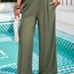 Devine Smocked Wide Leg Pants with Pockets