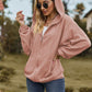 Cable-Knit Long Sleeve Hooded Jacket