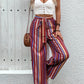 Perfee Tied Geometric Wide Leg Pants