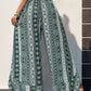 Perfee Slit Ruffled Geometric Wide Leg Pants