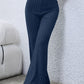 Basic Bae Full Size Ribbed High Waist Flare Pants