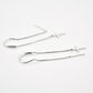 925 Sterling Silver Cross Threader Earrings