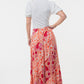 White Birch Full Size High Waisted Floral Woven Skirt