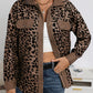 Full Size Leopard Buttoned Jacket