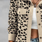 Full Size Leopard Buttoned Jacket