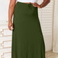 Double Take Full Size Soft Rayon Drawstring Waist Maxi Skirt