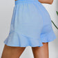 Full Size Drawstring Ruffle Hem Shorts