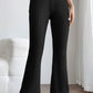 Basic Bae Full Size Ribbed High Waist Flare Pants