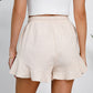 Full Size Drawstring Ruffle Hem Shorts