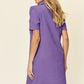 Double Take Full Size Texture Collared Neck Short Sleeve Dress