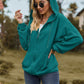 Cable-Knit Long Sleeve Hooded Jacket