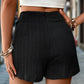 Perfee Tied Textured High Waist Shorts