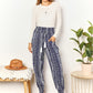 Perfee Geometric Print Tassel High-Rise Pants