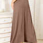 Double Take Full Size Soft Rayon Drawstring Waist Maxi Skirt