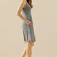 Doublju Full Size Round Neck Ruched Sleeveless Dress with Pockets