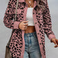 Full Size Leopard Buttoned Jacket